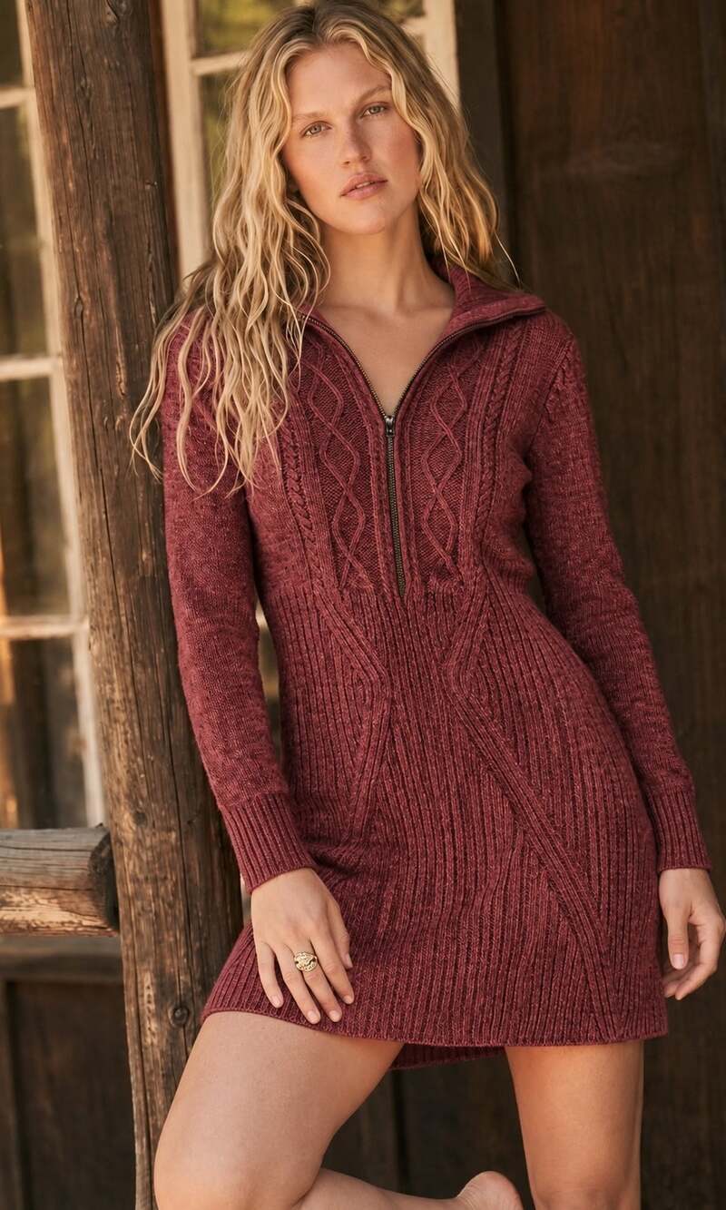 Free People Large Mont Blanc Red Mini Dress Boho Cottagecore